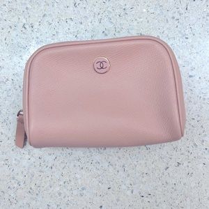 Chanel Pink Cosmetic O Case Pouch - rare vintage